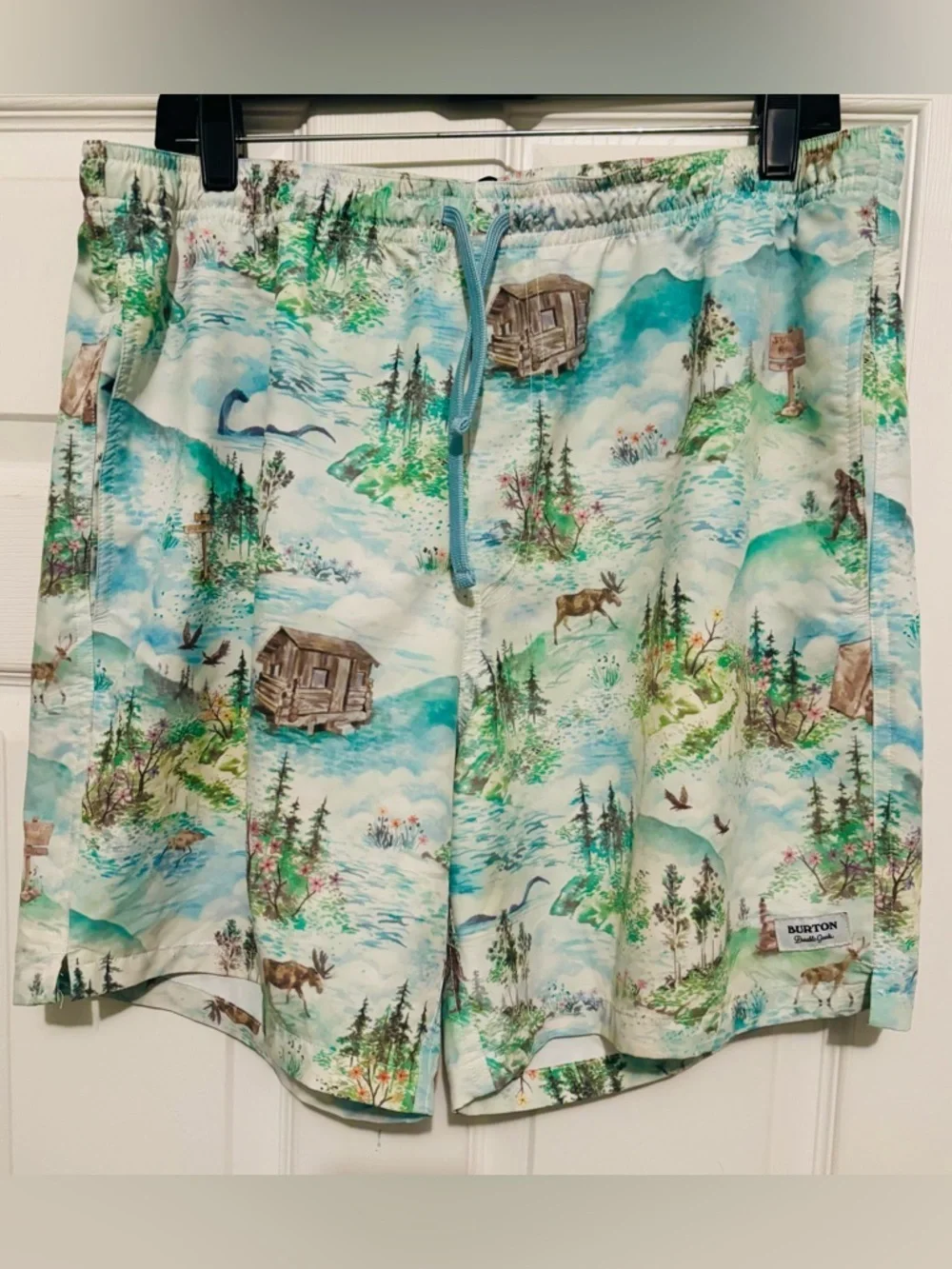 Burton Men's Creekside Green Unlined Swim Trunks Short Size: XL